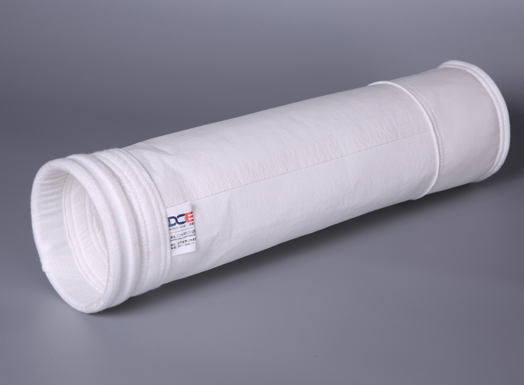 Polyester needle felt filter bag with membrane